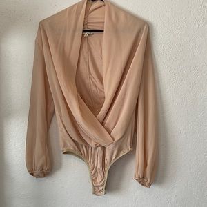 NWOT- Drape Thong Bodysuit